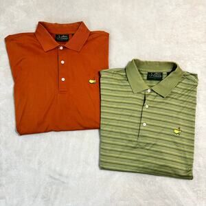 VTG Masters Amen Corner Green Golf Polo Shirt Sz L